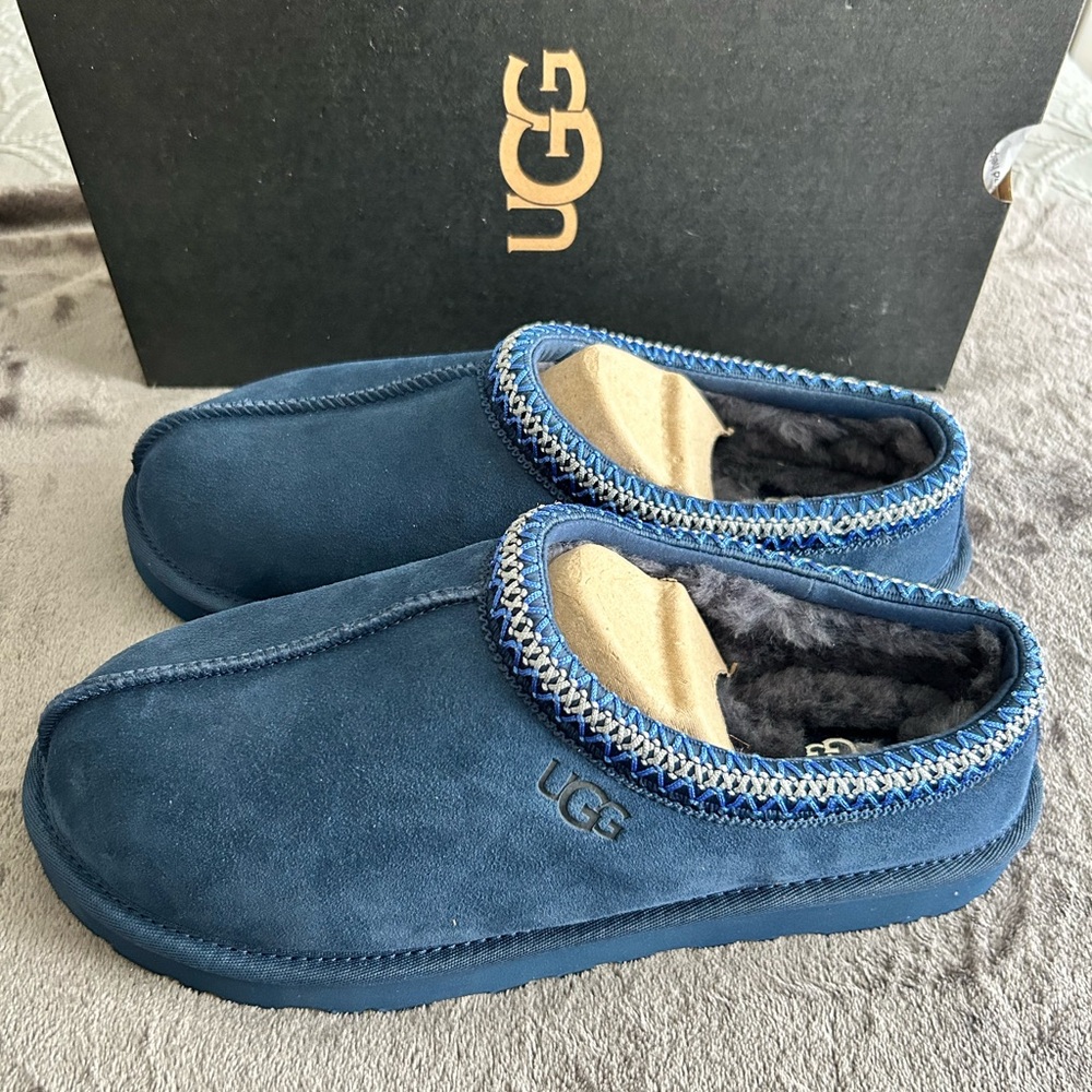 UGG Tasman Slip-Ons with Plush Lining- Deep Ocean (navy)
